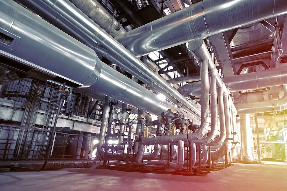 Industrial zone, Steel pipelines and equipment